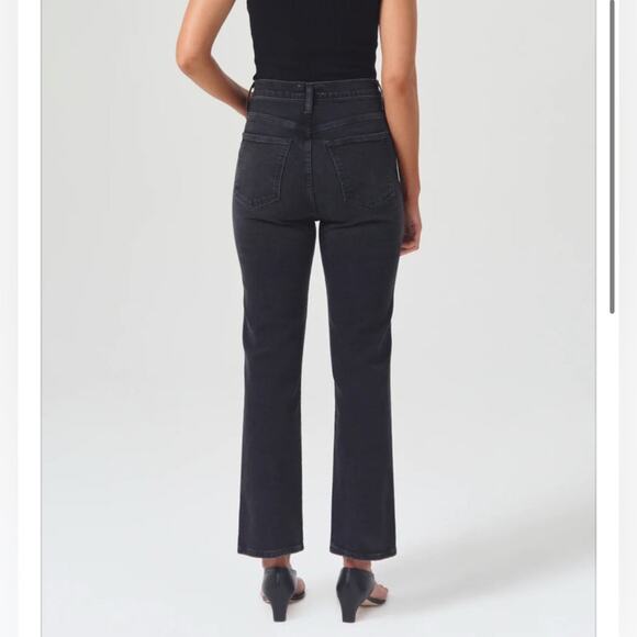 NEW Agolde Pinch Waist High Rise Kick Flare Jeans Panoramic Black Women’s 27 - Picture 5 of 7